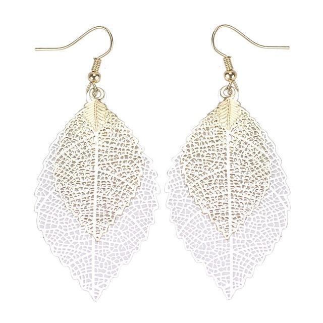 Chakras Activated Leaf Earrings