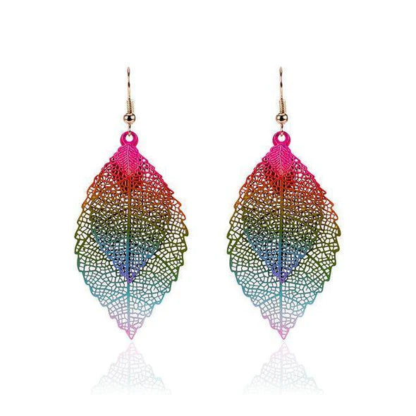 Chakras Activated Leaf Earrings