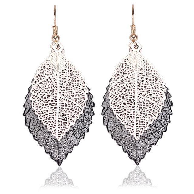 Chakras Activated Leaf Earrings