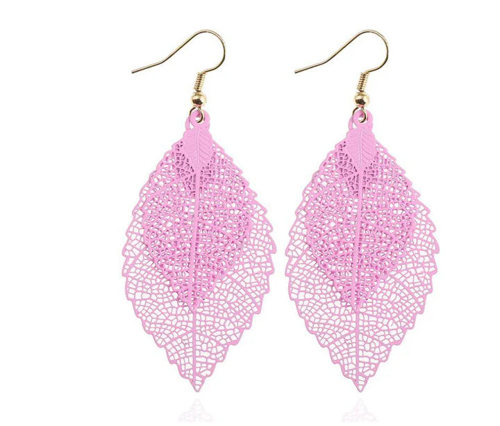 Chakras Activated Leaf Earrings