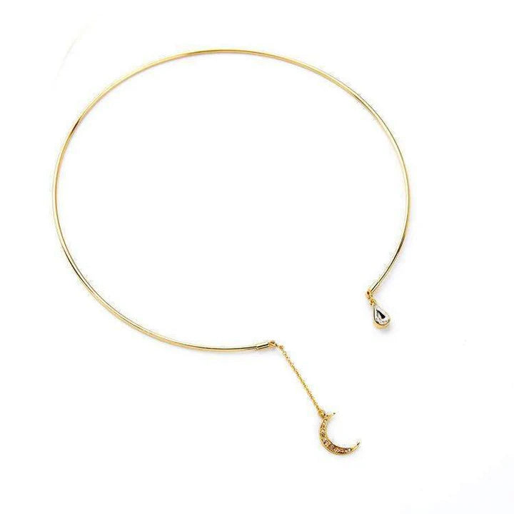 Crystal Crescent Choker