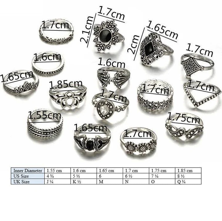 Fearless Lotus Ring Set