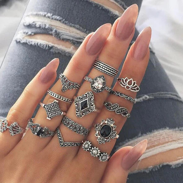 Fearless Lotus Ring Set