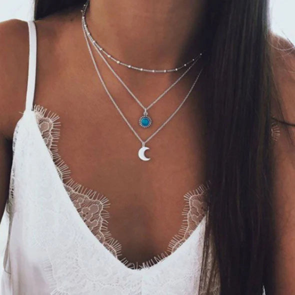 Goddess Moon Layered Necklace