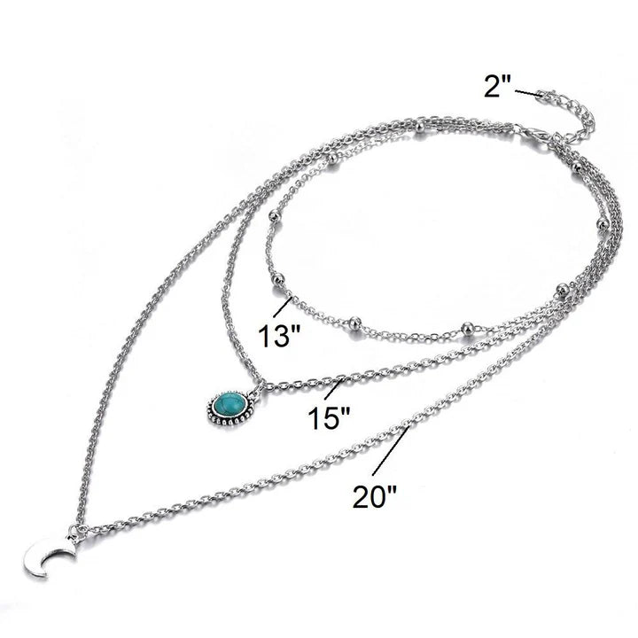Goddess Moon Layered Necklace