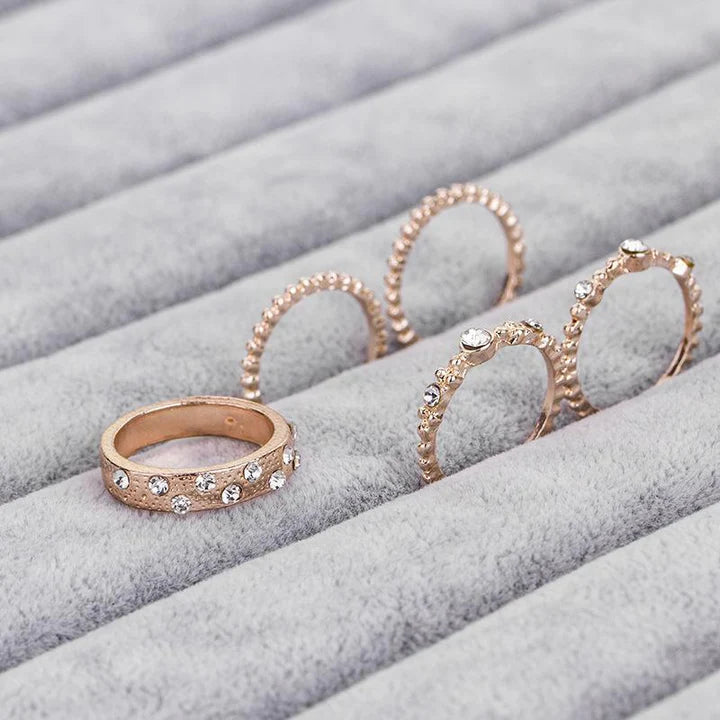 Golden Light Stackable Ring Set