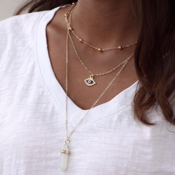 Good Vibes Only Multilayer Necklace