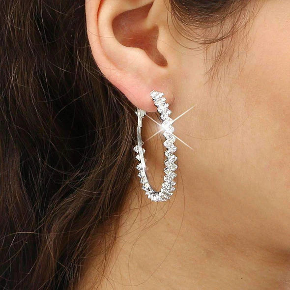 Inner Light Crystal Hoop Earrings
