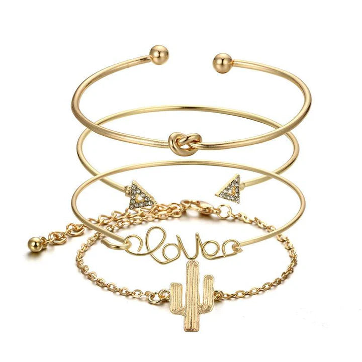 Love Conquers All Stackable Bracelet Set