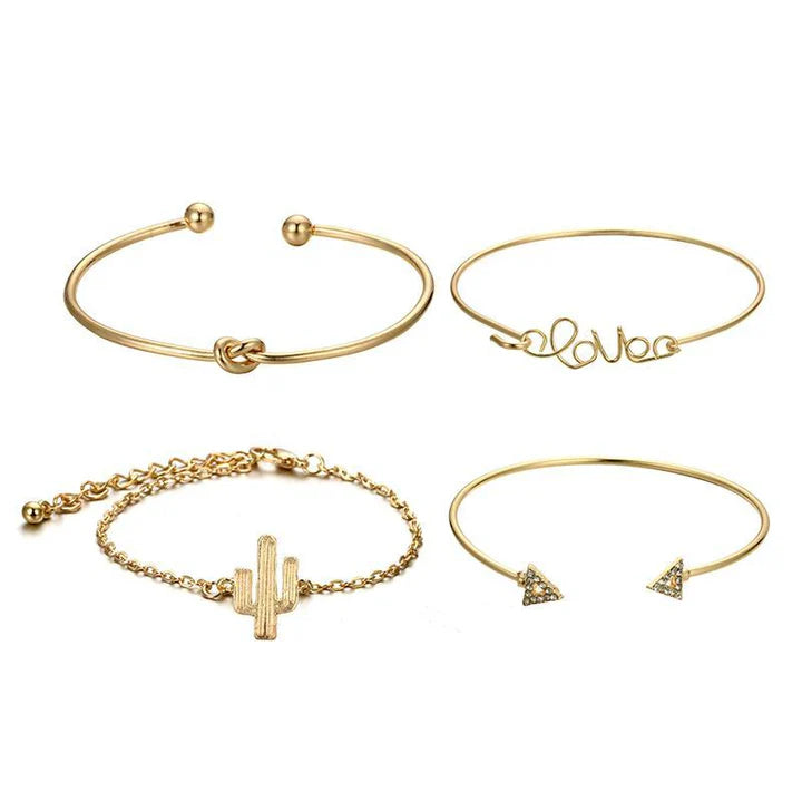 Love Conquers All Stackable Bracelet Set