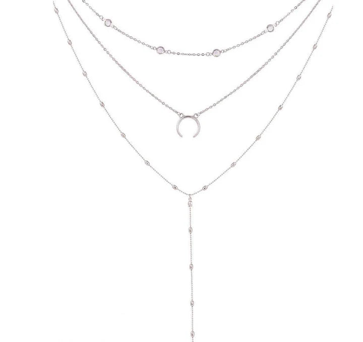 Luna Multi Layer Lariat Necklace