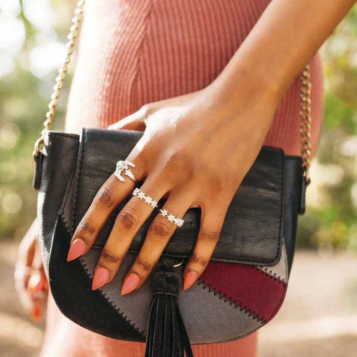Mystic Moonlight Crystal Ring Set