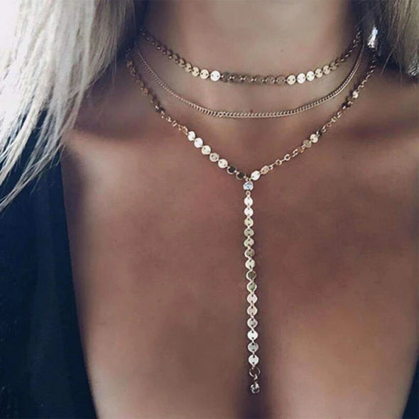 Solar Goddess Lariat Necklace