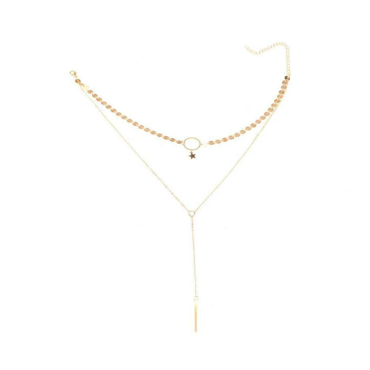 Star Goddess Duo Layering Choker Necklace