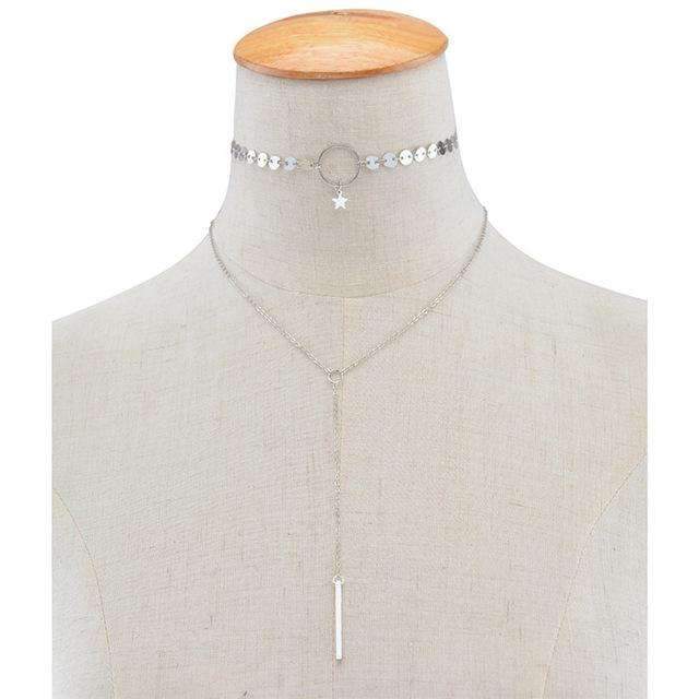 Star Goddess Duo Layering Choker Necklace