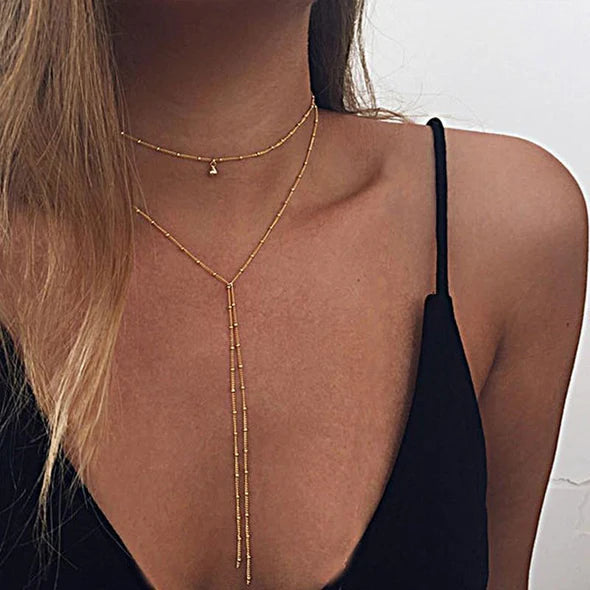 Stardust Multilayer Lariat Necklace