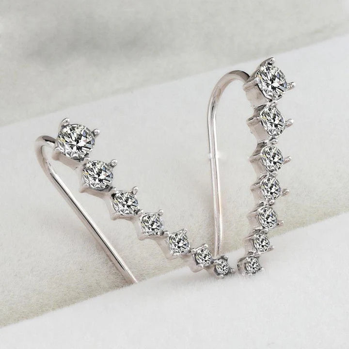 Starry Sky Crystal Crawler Earrings