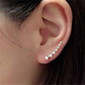 Starry Sky Crystal Crawler Earrings